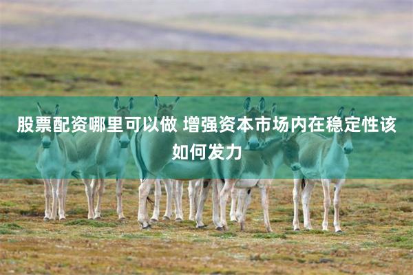 股票配资哪里可以做 增强资本市场内在稳定性该如何发力