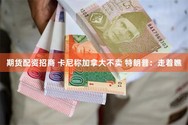 期货配资招商 卡尼称加拿大不卖 特朗普：走着瞧